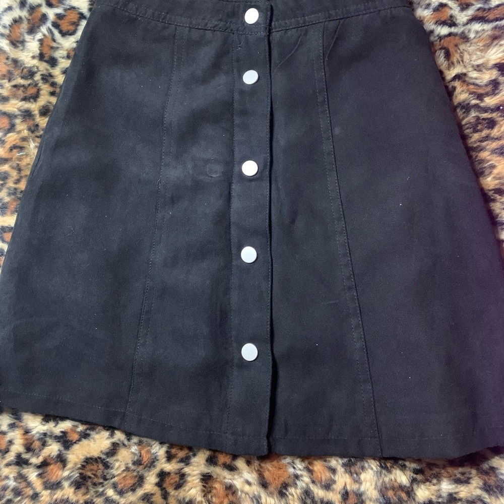 Black button up skirt